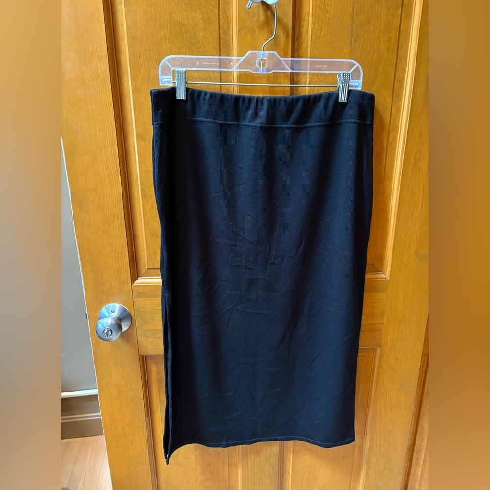 Halara Womens Ribbed High Waisted Bodycon Midi Casual Skirt Size XL - Picture 9 of 13